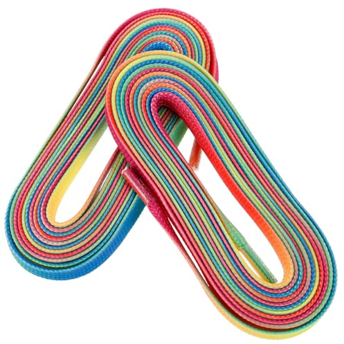 Homoyoyo Lacets Cirés pour Patins de Hockey et Patins à roulettes, Lacets Plats Décoratifs en Polyester 243 Cm, Résistants à l'eau et Solide, Accessoires Sportifs pour Hockey sur Glace