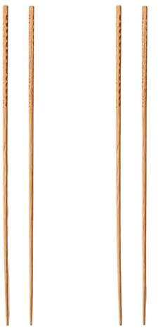 2 Pairs Cooking Chopsticks Extra Long 32 cm Wooden Chopsticks, Reusable Kitchen Frying Chopstick, Ideal for Hot Pot, Frying, Noodle Cooking