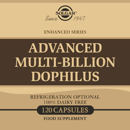 Solgar Advanced Multi-Billion Dophilus Vegetable Capsules - Pack of 120 - 4 Curated Strains of Beneficial Microorganisms - For Digestion and Immune Support - Vegan and Gluten Free