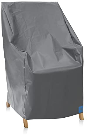 Casa Mina Abdeckhaube Gartenmöbel | Schutzhülle für Hochlehner Sessel | Abdeckung grau 63x63x100/65cm (Wood Cover 146255)