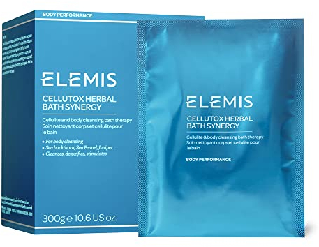 ELEMIS Cellulite Bath Synergy Sachets – Detoxifying & Stimulating Bath Soak with Algae & Sea Fennel Extracts, Cleanses & Revitalizes Skin, Pack of 10 (30g)