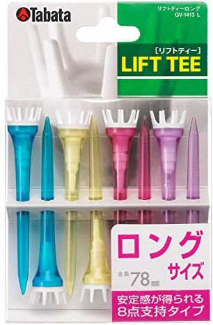 Tabata GV1413 L Golf Tees Plastic Tees Lift Tees Long 3.1 (78mm) 8 Stück