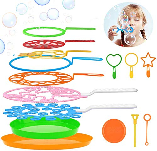 Joyibay Seifenblasen Set für Kinder, 15 Stücke Seifenblasen Blase für Indoor und Outdoor Bubble Maker Spiele, Perfekt für Kindergeburtstag, Partys, Hochzeit