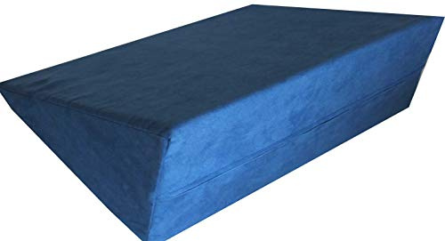 kissen-fabrik Stützendes Keilkissen für Bett oder Couch Schaumstoffkeil Lagerungshilfe Lagerungskissen Rückenstütze (blau)