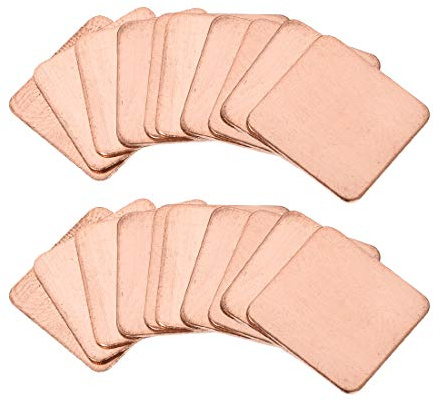 sourcing map 20Stk. Flach IC Chipatz Thermisch Kupfer Kühlkörper für CPU GPU RAM 15x15x0,5mm