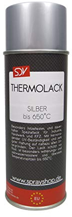 SDV Chemie Thermolack Spray Silber bis 650°C 3X 400ml Auspufflack Ofenlack Motorlack Grill Lack
