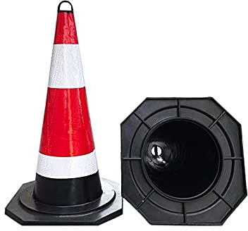 GJX Warnkegel Warnleitkegel Leitkegel Conos de seguridad, Straßenverkehrskegel, Verkehrssicherheitskegel, Warnkegel, 6er Set für Autobahnen