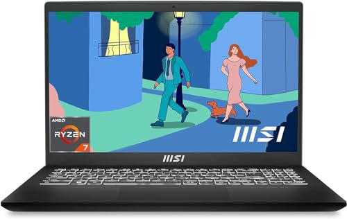 MSI Modern 15 B5M-017XES - Ordenador portátil 15.6' FHD (Ryzen 7 5825U, 16GB RAM, 512 GB SSD, AMD Radeon Graphics, Sin Sistema operativo) Negro - Teclado QWERTY Español