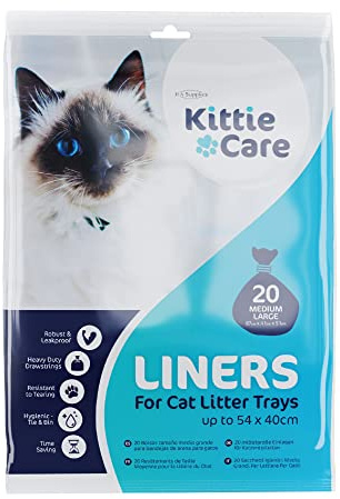 Kittie Care Pack of 20 M/L Kittie Care Cat Litter Liners for Medium and Large Boxes