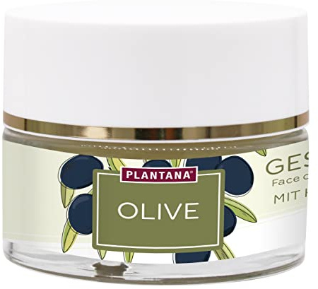 PLANTANA® Bio-Olive Gesichtscreme 50 ml | mit Hyaluron | Vitamin E | für trockene anspruchsvolle Haut | vegan | Fair Trade | aus biologischem Anbau | dermatologisch getestet | schnell einziehend