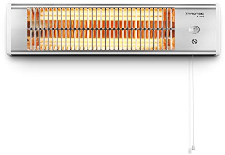 TROTEC Stufa a infrarossi IR 1200 S, faretto da terrazza con potenza 1.200 W, riscaldatore a infrarossi, 2 livelli di riscaldamento, efficienza energetica