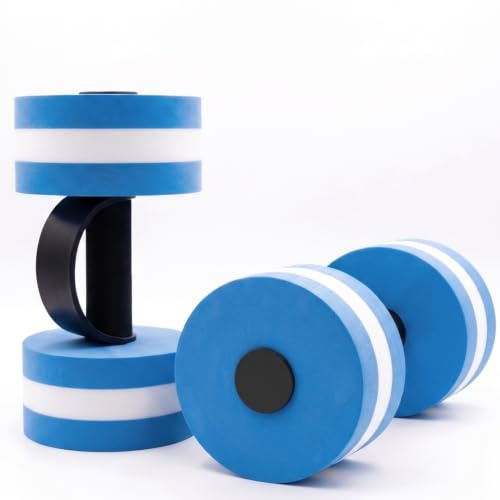 AQASKIN Manubri galleggianti acquagym per Sport in Acqua - manubri per rafforzare i Muscoli - Esercizi in Acqua - Accessori per allenare Braccia, Spalle, Petto, Schiena e Fascia Addominale.(4 Coppie)
