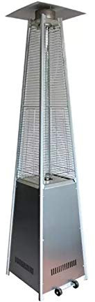 ANAIUCY Stainless Steel Outdoor Patio Heater - Glass Tube Tower Standing Heater with Knob Ignition for Gazebo Garden Camping