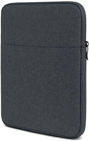moex Tablet Hülle für iPad Air 11 (2024/2025) Tasche mit Reißverschluss und Fach für Zubehör, Stoff Sleeve weich Gepolstert, iPad Schutzhülle Minimalistisch Dash Case, Anthrazit