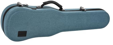 GEWA Violinformetui/Violinkoffer Bio A - für 1/2-4/4 Violinen - Bio Flachs Schale - verstellbare Halsauflage - Drehbogenhalter - Schwebelagerung - Rucksackriemen - Zubehörfach - Innen Samt