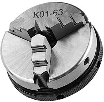 Cosiki Lathe Chuck, 3-Jaw K01-63/M14 Manual Self Centering Wood Lathe Chuck with 2 x Lock Rods for Woodworking & Milling Machine
