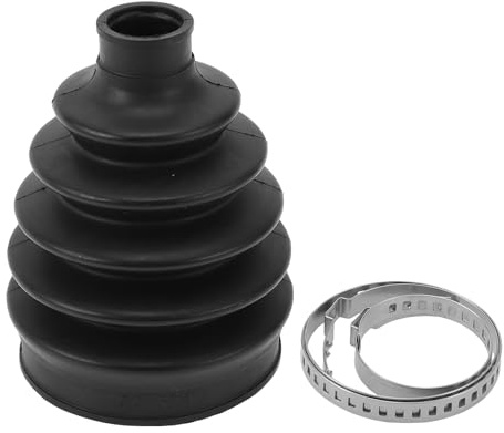 A ABSOPRO CV Joint Boot Kit No.8R0498203 W/Clamps Constant Velocity Joint Boot for Audi Q5 2013-2017 Rubber Black Strong Durable