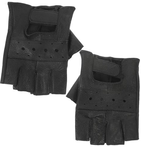 TOKIDNY Halbfinger Lederhandschuhe Für Herren Fitnesshandschuhe Trainingshandschuhe Für Damen Bequeme Outdoor-sporthandschuhe Mit Sonnenschutz Für Fahrradhandschuhe Gym Workout Handschuhe