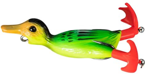 Mixnexorad Entenköder zum,Enten-Topwater-Angelköder | Sinkender Gummiköder | Realistischer sinkender Barsch-Angelköder mit spritzenden Füßen für Süßwasser-Salzwasser