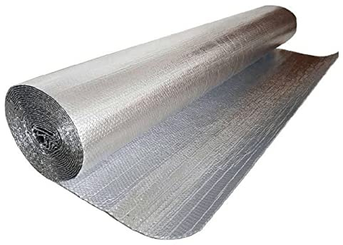 Heizkörperreflektorfolie, Luftpolsterfolien-Isolierung, selbstklebende Isolierung, Doppelfolie, Luftpolsterfolie, Aluminiumdampfsperre und wasserdicht, spart Energie, geeignet für kalte Heizungs-, Lü
