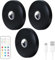 Gerbala 3 piezas Mini Spot LED Puck Lights,RGB Led Cocina Bajo Mueble, 12 colores de luz, iluminación de armario regulable y temporizador con mando a distancia,Magnético para Gabinete, Armario (RGB)