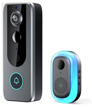 Guardianbell Pro, Smart Doorbell Wireless, Smart Wifi Doorbell & Security Cam in One, Live View, Motion Alerts, Auto Snapshots & Local Recording for Home Security (#b)