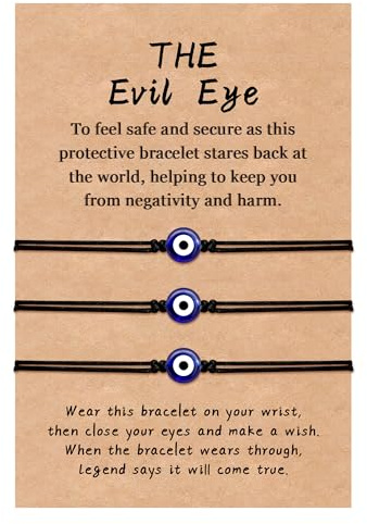 YELUWA 2/3/6 PCS Bracelet Oeil Mauvais Porte Bonheur en Corde Rouge | Réglable à Fait à la Main Bracelet Kabbalah Cadeau pour Couples Amis Famille Hommes Femmes Filles Cadeau Anniversaire Femme