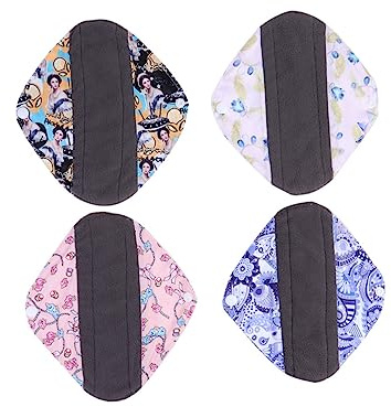 SHERCHPRY 4piezas Toalla Sanitaria Bambú Compresas Lavables De Compresas Menstruales Reutilizables Para Uso Diario Lactancia Femenina