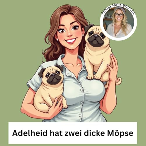 Adelheid hat zwei dicke Möpse: Ein doppeldeutiges Bilderbuch für Erwachsene mit zwei sehr besonderen Hunden