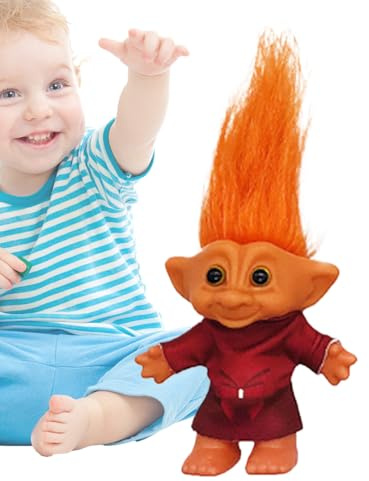Generico Bambini Troll Giocattoli | Bambole Troll Vintage Portafortuna Natalizie | Figure Retro Divertenti Da Scaffale, Decorazione Da Scrivania Per Vacanze Soggiorno Camera Da Libreria