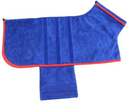 HOMOBABE 1 Pieza Bañador Absorbente para Mascotas Toalla de Secado Rápido para Perros y Gatos Ropa de Baño Portátil Azul