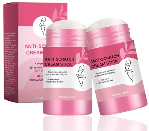 2 bastoncini anti-sfregamento, riducono l'attrito e l'irritazione della pelle, anti-sfregamento, efficace protezione da sfregamento e vesciche, balsamo per cosce, spalle e piedi
