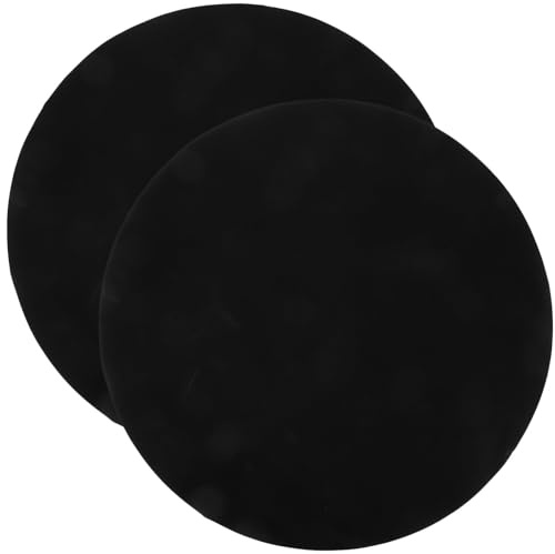 NUOBESTY Tapis de Barbecue Rond PTFE 40 Cm Noir 2 Pièces pour Grillades en Extérieur, Surface de Cuisson Antiadhésive Réutilisable, Protection Pratique pour Barbecue et Camping