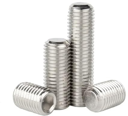 Juego de tornillos prisioneros de rosca fina de acero inoxidable 304 A2 - M3 M4 M5 M6 M8 M10 M12 M14 M16 - Pernos hexagonales sin cabeza DIN913(8mm,M5x0.5mm-50pcs)