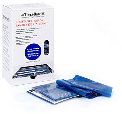 TheraBand Original Fitnessband | 30 St. x 1,50m | Widerstandsbänder | Terrabänder | Gymnastikband | Stretchband | Heimtraining, Krafttraining, Rückenübungen, Therapie, Reha | 100% Naturlatex