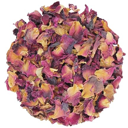 1000Kräuter Rosenblüten rot Rosenblütenblätter Essblüten Teeblüten Rosenblütentee Dekoblüten Hochzeit essbare Blüten (200g)