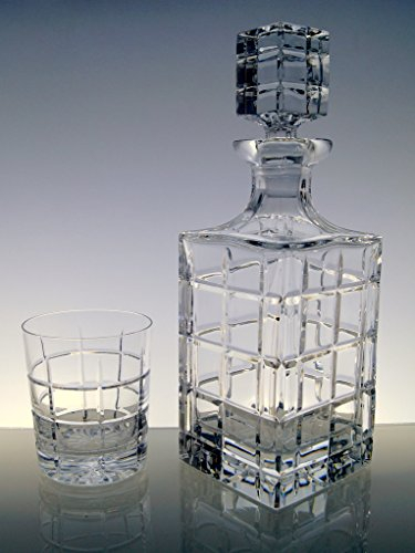 Lot de 6 verres à whisky + carafe à whisky en cristal 24% PbO plomb