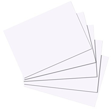 Herlitz Karteikarten, 170 g/m², holzfrei (3000 Stück, DIN A7 | weiß blanko)