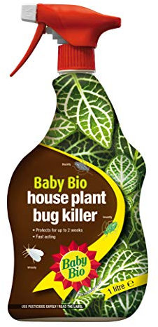 Baby Bio 86600241 Houseplant Bug Killer, 1L - Fast Acting Control of Houseplant Insect Pests - with 2 Weeks Protection Against Fruit Fly, Whitefly, Greenfly and More - Insect Repellant Spray