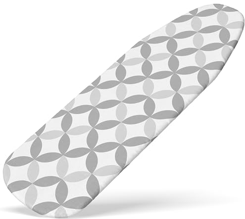 Bügelbrettbezug 120x40 – Baumwolle, XXL-Polster, Stabiler Gummizug – Universal, Grau