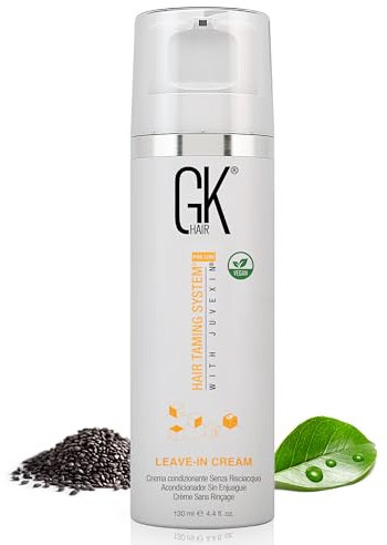 GK HAIR Global Keratin Leave In Conditioner Cream (130ml/4.4 Fl Oz) Conditioning Detangler Glättend Feuchtigkeitsspendend & Frizz Control für trockenes, geschädigtes Haar Schutz vor dem Schwimmen