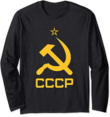 CCCP Unione Sovietica Falce e Martello URSS Maglia a Manica