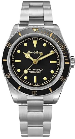 San Martin 6200 dykare män klocka mekanisk automatisk rostfritt stål klockor safir kristall 20 ATM vattentålig NH35 rörelse, med logotyp 2, Just read it t-shirt