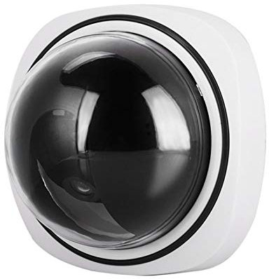 AMONIDA Telecamera Finta Da Esterno, 10x10x6cm Plastica ABS Indicatore Luminoso a LED Telecamera Analogica Telecamera Finta con Viti Di Montaggio per L'Ufficio Domestico