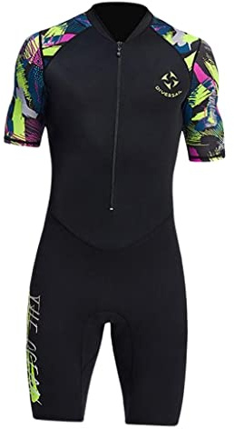 Hellery Neoprenanzug für Herren, 1,5 mm Neopren, Ganzkörperanzug zum Tauchen, Surfen, Schnorcheln, Schwimmen, Größe XXL