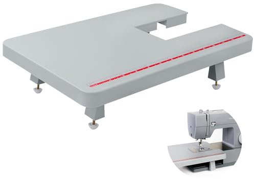 Ebusin Sewing Machines Extension Table for Heavy Duty Sewing Machines 4411, 4423, 4432, 4452, 5511, 5523, 5532, 6335, Expand Workspace with Stable Foldable Leg