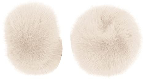 Damen Pulswärmer Fell Manschetten,Pelz Kunstfell Fellstulpen Warmers Handgelenk Handschuhe Plüsch Weiche Winter Arm Wärmer Manschette Wrist Band Ring Cuffs Flauschig Plüschmanschetten für Frauen
