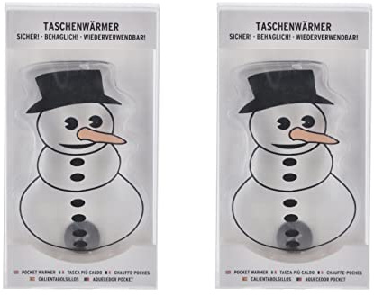 Wiederverwendbare Taschenwärmer Taschenofen Wärmekissen bis zu 55 Grad Schneemann-Form mehrfach nutzbar durch Aufkochen
