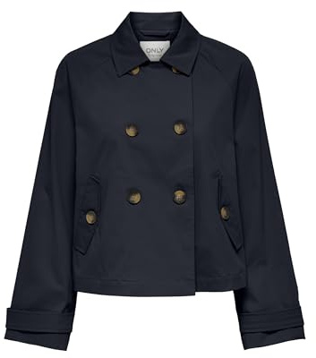 ONLY Female Short Trench Coat, Night Sky, XL