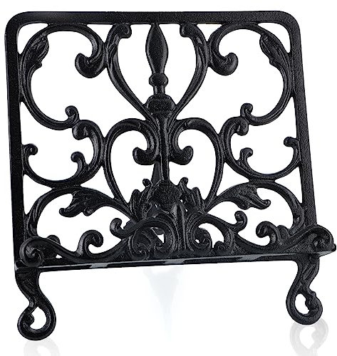 MOLIGOU Cast Iron Cookbook Stand, Recipe Book Holder, Display Stand Holder for Photo Album, Tablet